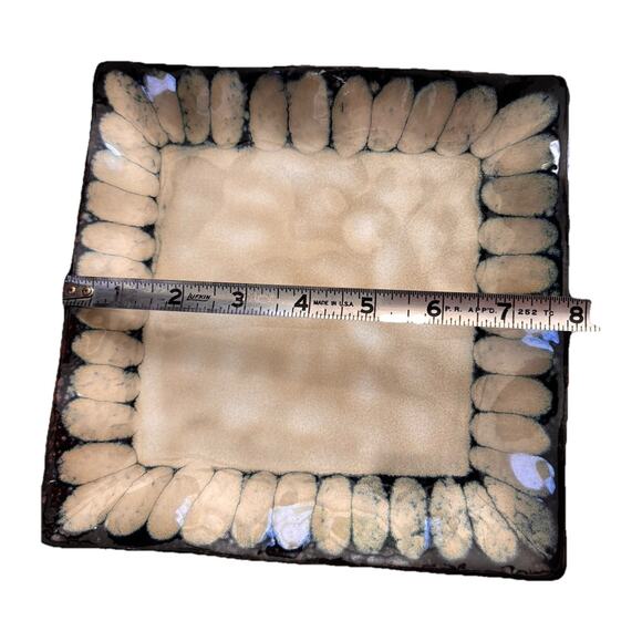 Set of 2 Pier 1 Serenity Square Stoneware Salad Plates Appetizer Plate 8" - Picture 3 of 4